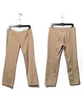 PRADA Cotton Blend Straight Leg Khaki Pants 8